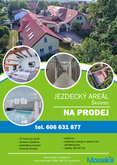 Moderní rodinný jezdecký areál s rodinným domem a bazénem Praha - východ. CP 38.047m2.