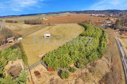 Zasíťovaný pozemek pro bydlení s vlastním lesem a rybníky na okraji Borušova. CP 40.075m2 - Fotka 5